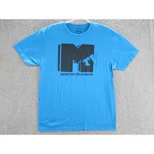 Dell Shirt Mens Large Monitor Television Blue MTV Parody Promo Novelty Graphic